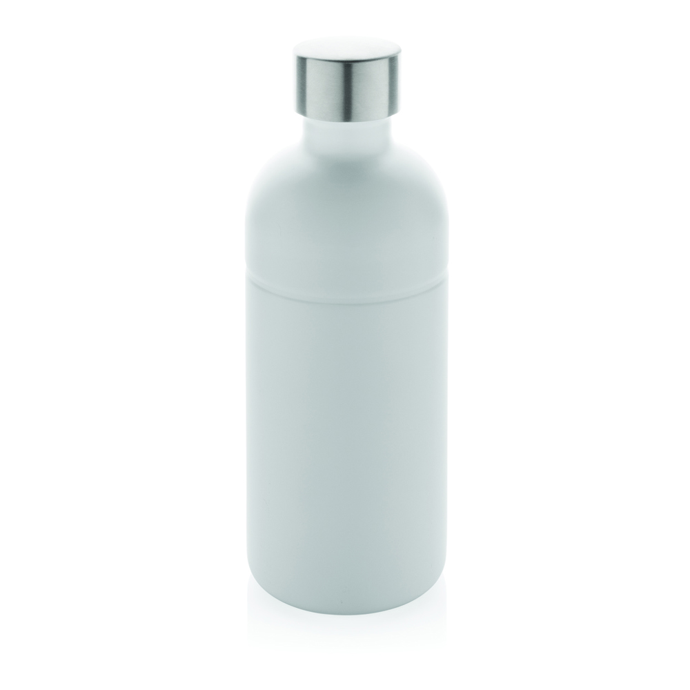 Soda RCS gecertificeerde gerecycled rvs drinkfles - wit (± PMS White)