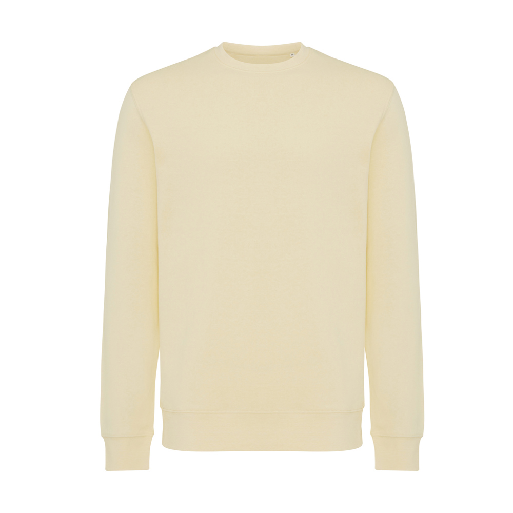 IQONIQ Etosha lichtgewicht gerecycled katoen sweater - cream yellow (± PMS 12-0717 TCX)