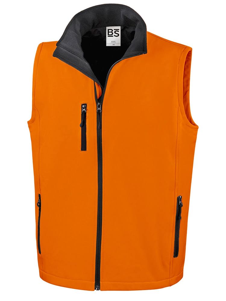 BS Traveller softshell bodywarmer, 275 gr/m² - Oranje (PMS 1585C)
