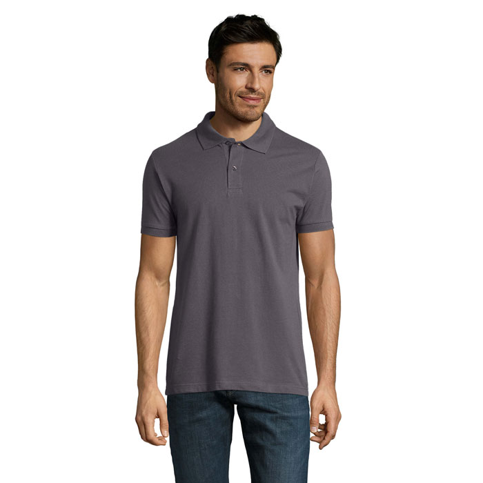 PERFECT MEN - PERFECT HEREN Polo 180g - Donker Grijs