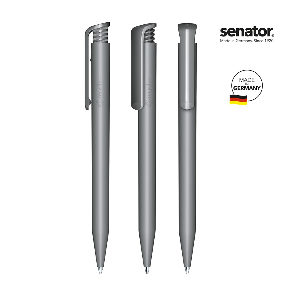 senator® Super Hit Matt Recycled retractable pen - cool gray 9