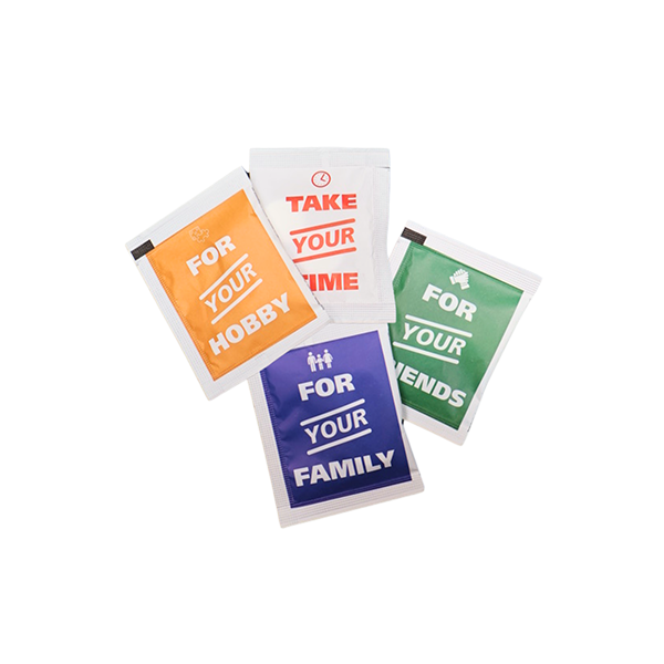Papieren sachet met 2 tabletten