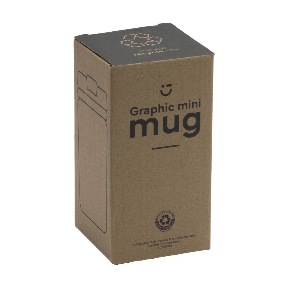 Graphic Mini Mug RCS Recycled Steel 250 ml thermosbeker