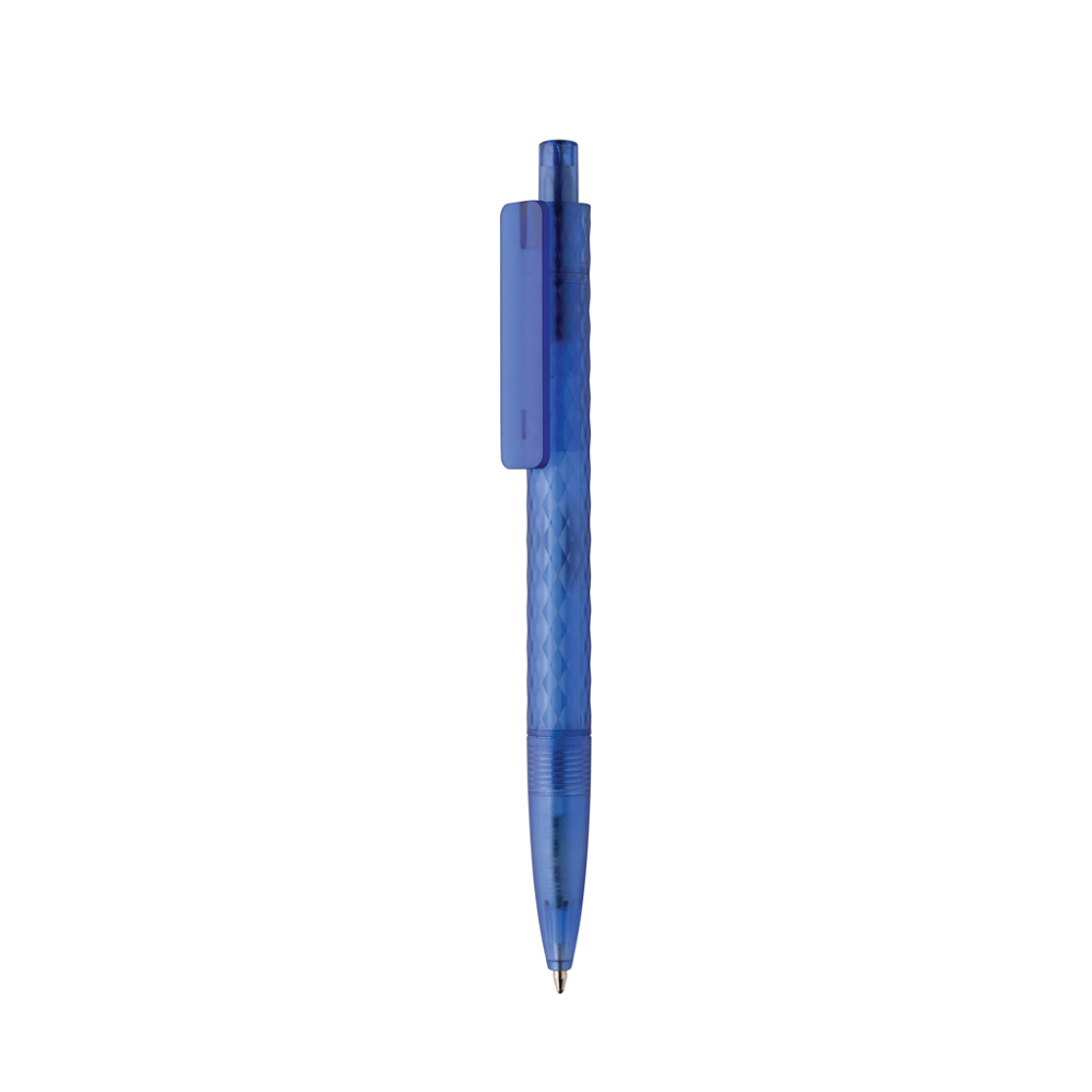 X3 GRS gerecycled PC plastic pen frosted - blauw (± PMS 7686)