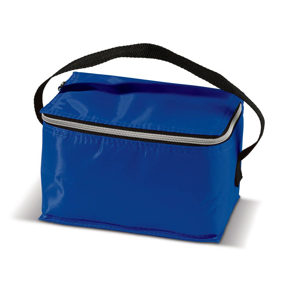 Koeltas met rits klein 20 x 12.5 x 13 cm - Blauw