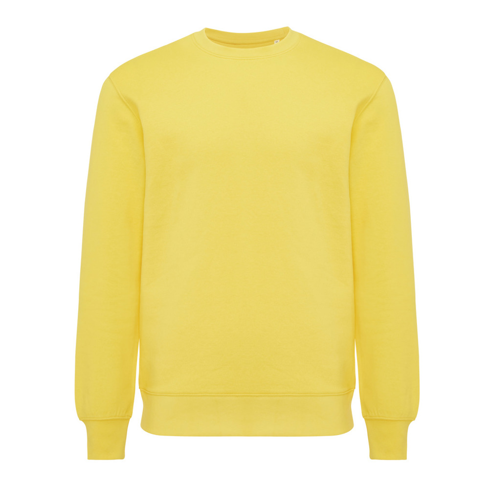 IQONIQ Etosha lichtgewicht gerecycled katoen sweater - geel (± PMS 13-0759 TCX)