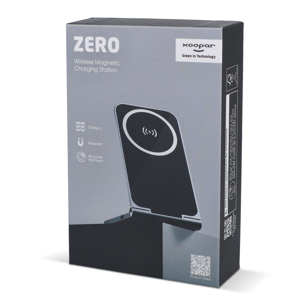 2255 -Xoopar Zero 2 in 1 draadloze oplader compatibel met MagSafe