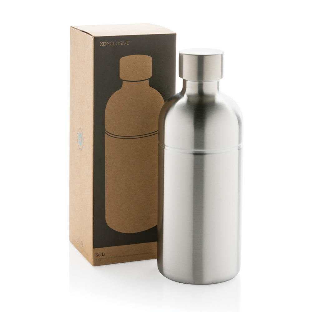 Soda RCS gecertificeerde gerecycled rvs drinkfles