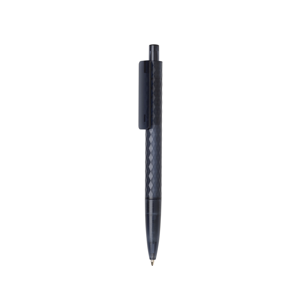 X3 GRS gerecycled PC plastic pen frosted - donkerblauw (± PMS 4280C)