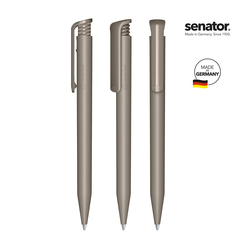 senator® Super Hit Matt Recycled retractable pen - grijs Warm grijs 10
