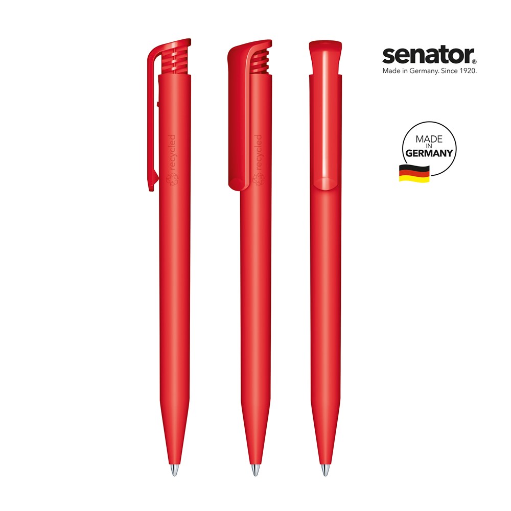 senator® Super Hit Matt Recycled retractable pen - rood 186