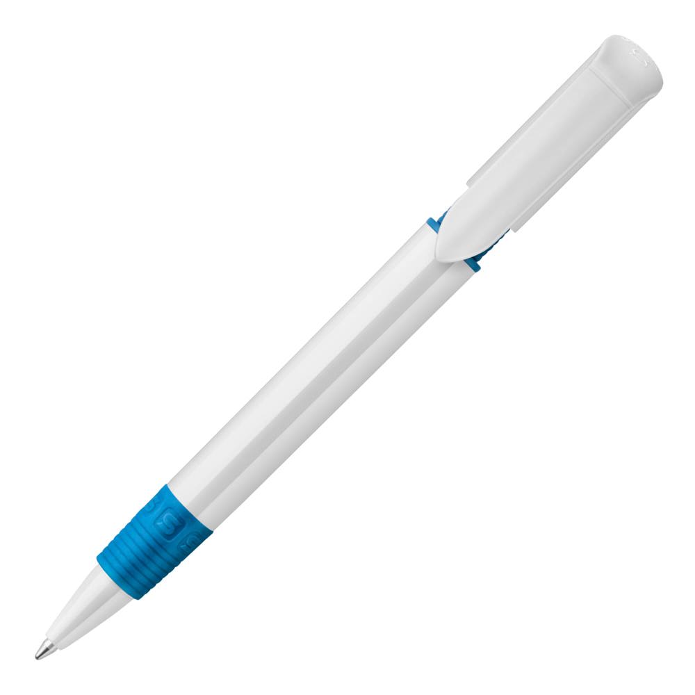 Balpen S40 Grip hardcolour - Wit / Blauw