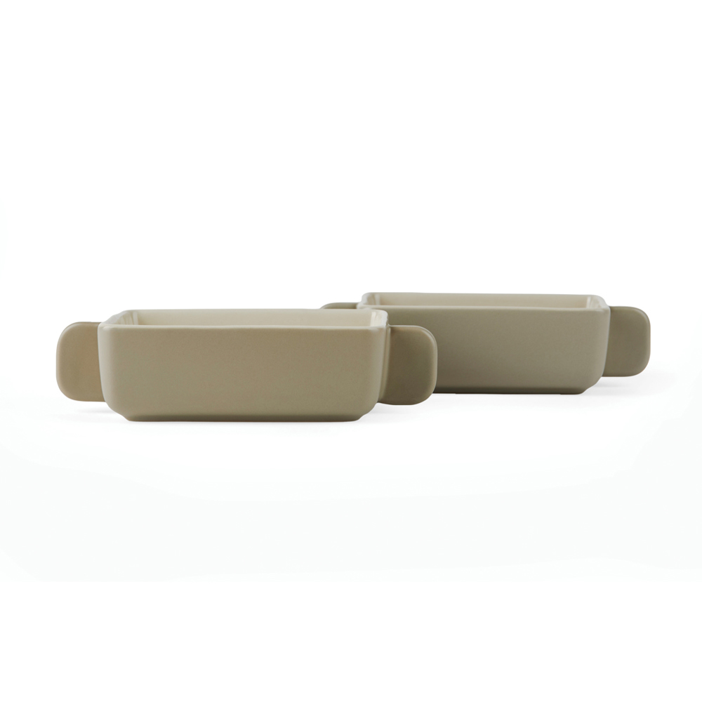 VINGA Monte neu mini ovenschaaltjes, set van 2 stuks - grijs (± PMS Warm Grey 3)