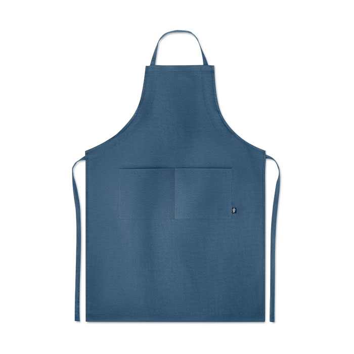 NAIMA APRON - Verstelbaar schort van hennep - blauw
