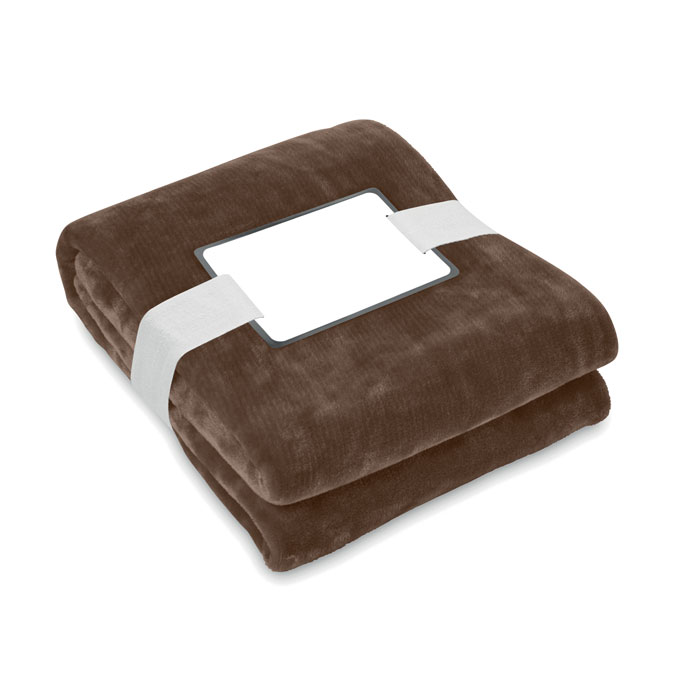 LOGAN - RPET fleecedeken 280gr/m² - Chocolade