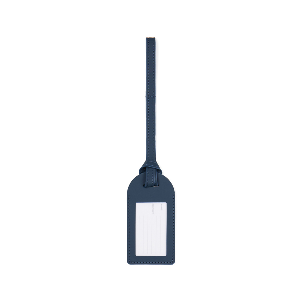 VINGA Baltimore RCS recycled polyester bagagelabel - donkerblauw (± PMS 19-4110 TPG)