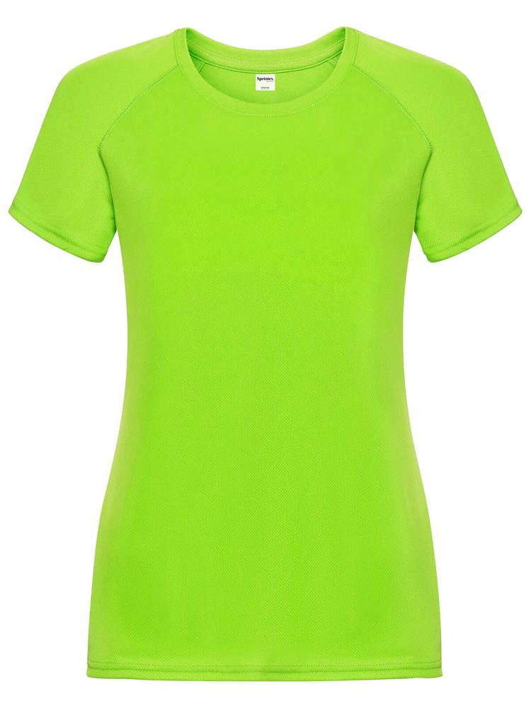 SP Run dames sportshirt, 140 g/m² - Fluo groen