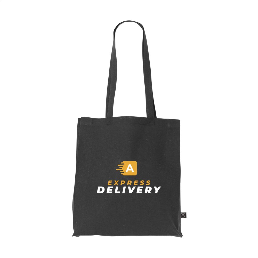 Colour Square Bag GRS Recycled Cotton (150 g/m²) tas - Zwart