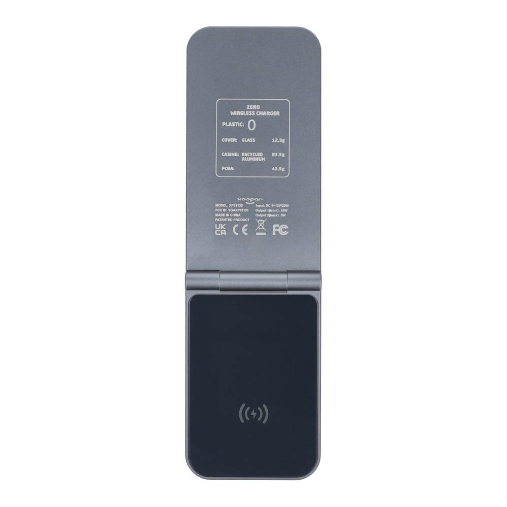 2255 -Xoopar Zero 2 in 1 draadloze oplader compatibel met MagSafe