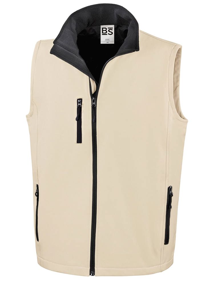 BS Traveller softshell bodywarmer, 275 gr/m² - Gebroken wit (12-0304 TPG)