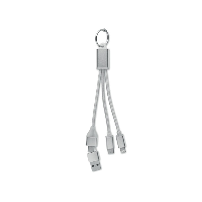 BLUE - 4 in 1 oplaadkabel type C - zilver