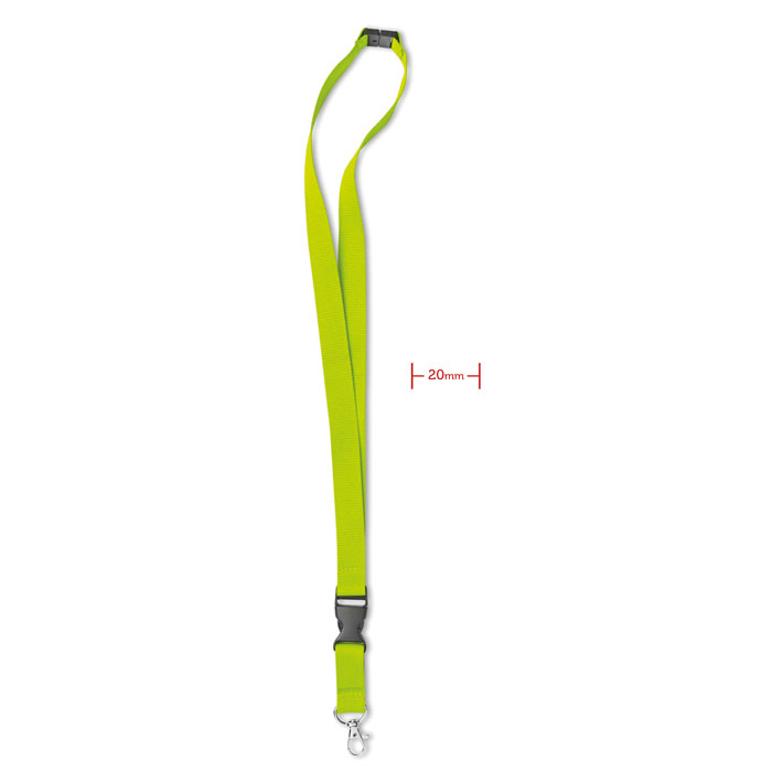 LANY - Lanyard, metalen haak. 20 mm - Limoen