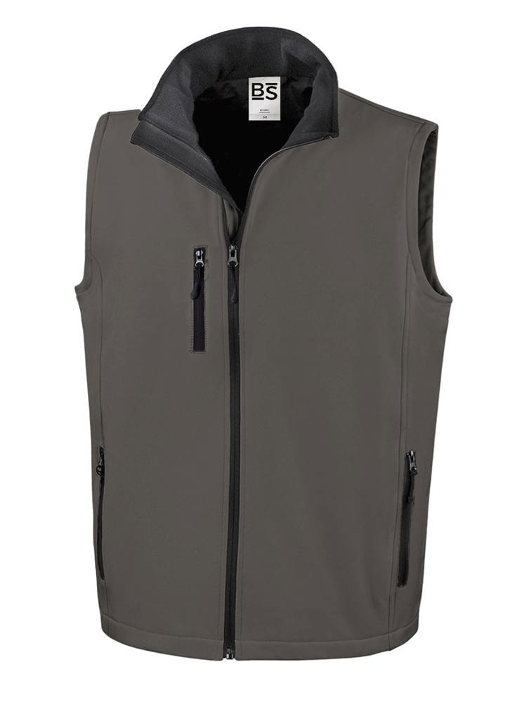 BS Traveller softshell bodywarmer, 275 gr/m² - Donkergrijs (PMS 7540C)