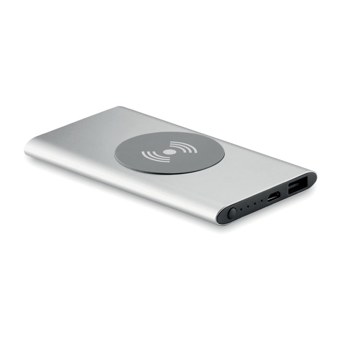 POWER&WIRELESS - Draadloze powerbank - Mat Zilver