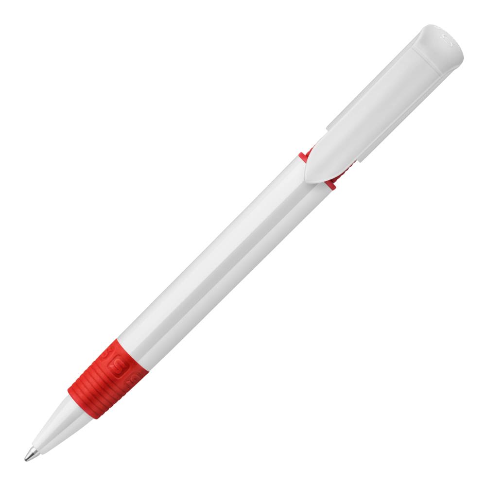 Balpen S40 Grip hardcolour - Wit / Rood