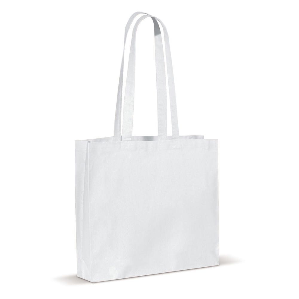 Schoudertas katoen OEKO-TEX® 140g/m² 40x10x35cm - Wit