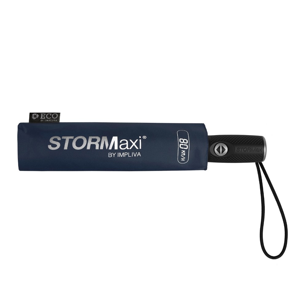 STORMaxi - Arodynamische opvouwbare stormparaplu - Automatisch openen en sluiten - Windproof - 90 cm - Marine blauw (± PMS 296C)