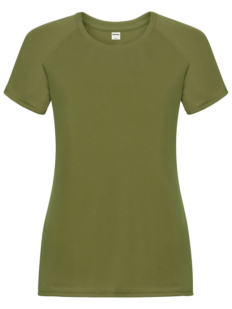 SP Run dames sportshirt, 140 g/m² - Olijfgroen