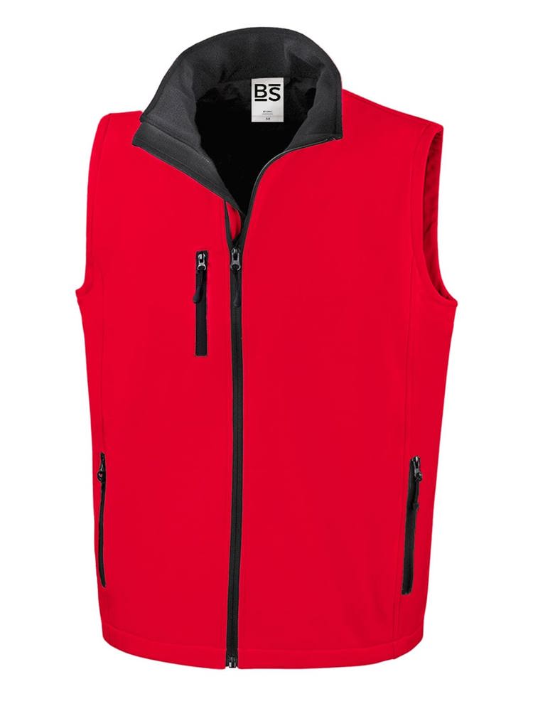 BS Traveller softshell bodywarmer, 275 gr/m² - Rood (PMS 186c)