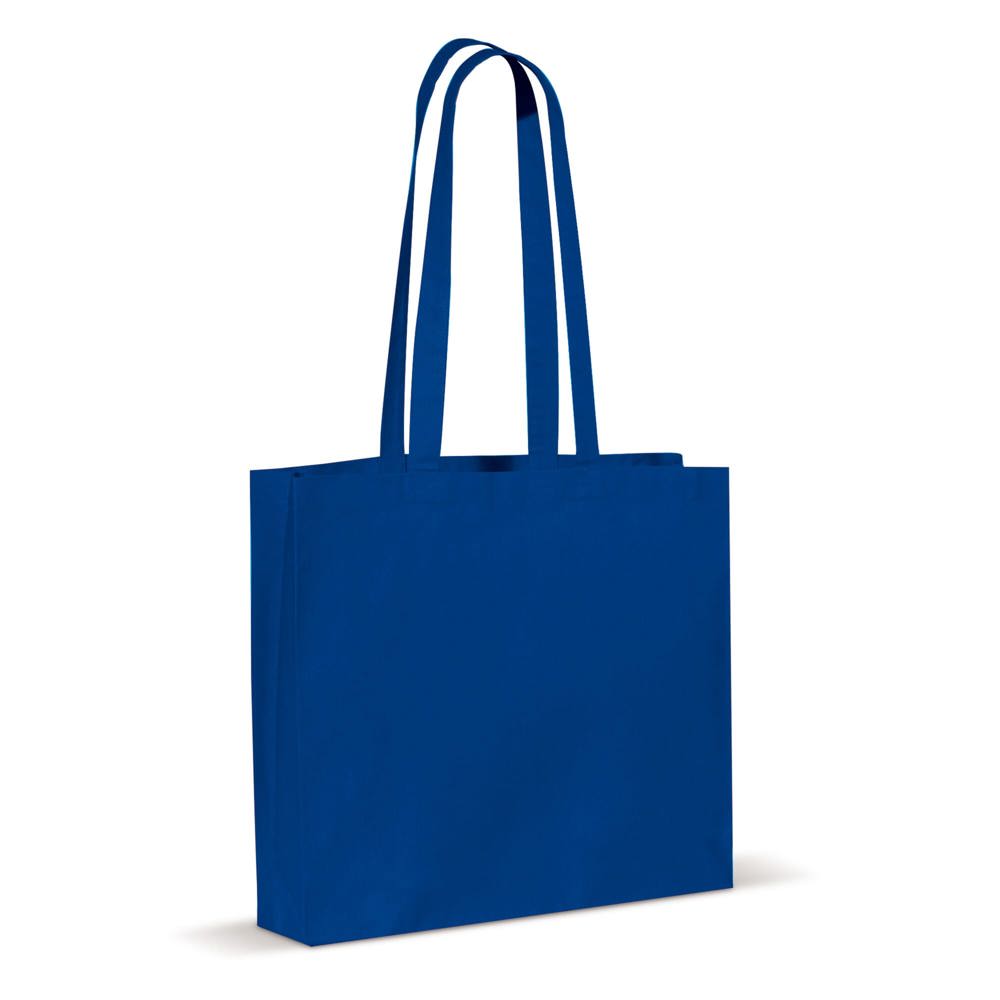 Schoudertas katoen OEKO-TEX® 140g/m² 40x10x35cm - Blauw