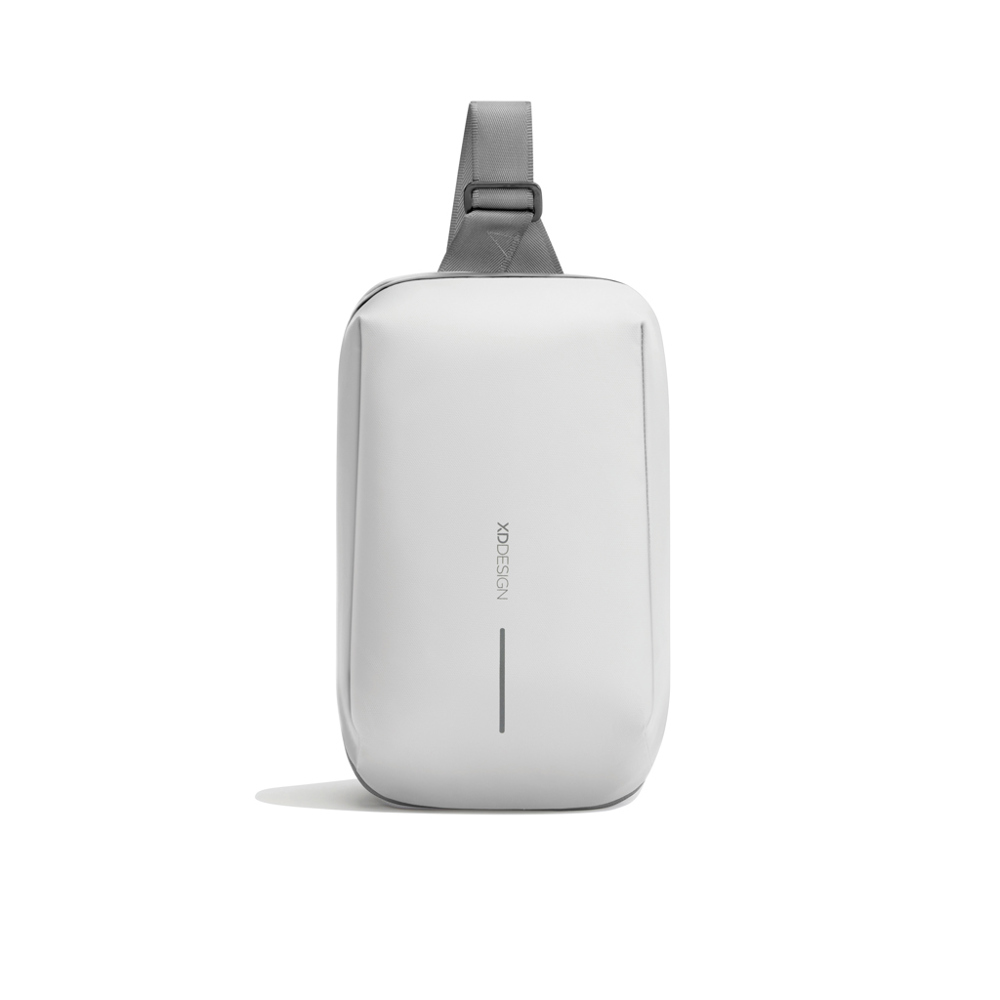 Urban waterbestendige sling bag - gebroken wit, grijs (± PMS Cool Grey 3/ ± PMS Cool Grey 5)