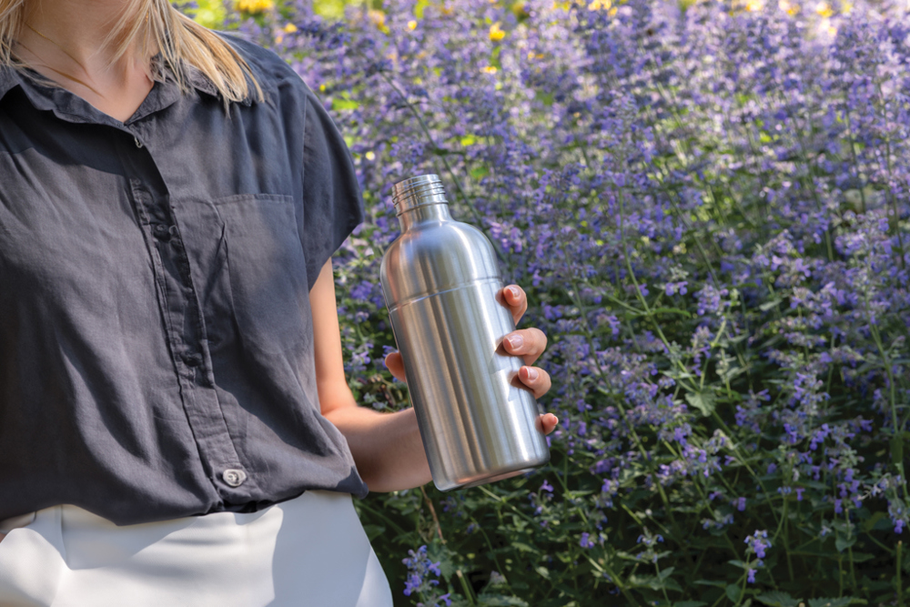 Soda RCS gecertificeerde gerecycled rvs drinkfles