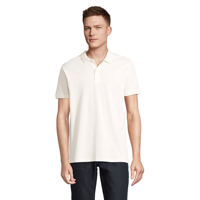 PLANET MEN - PLANET HEREN Polo 170g - Gebroken Wit