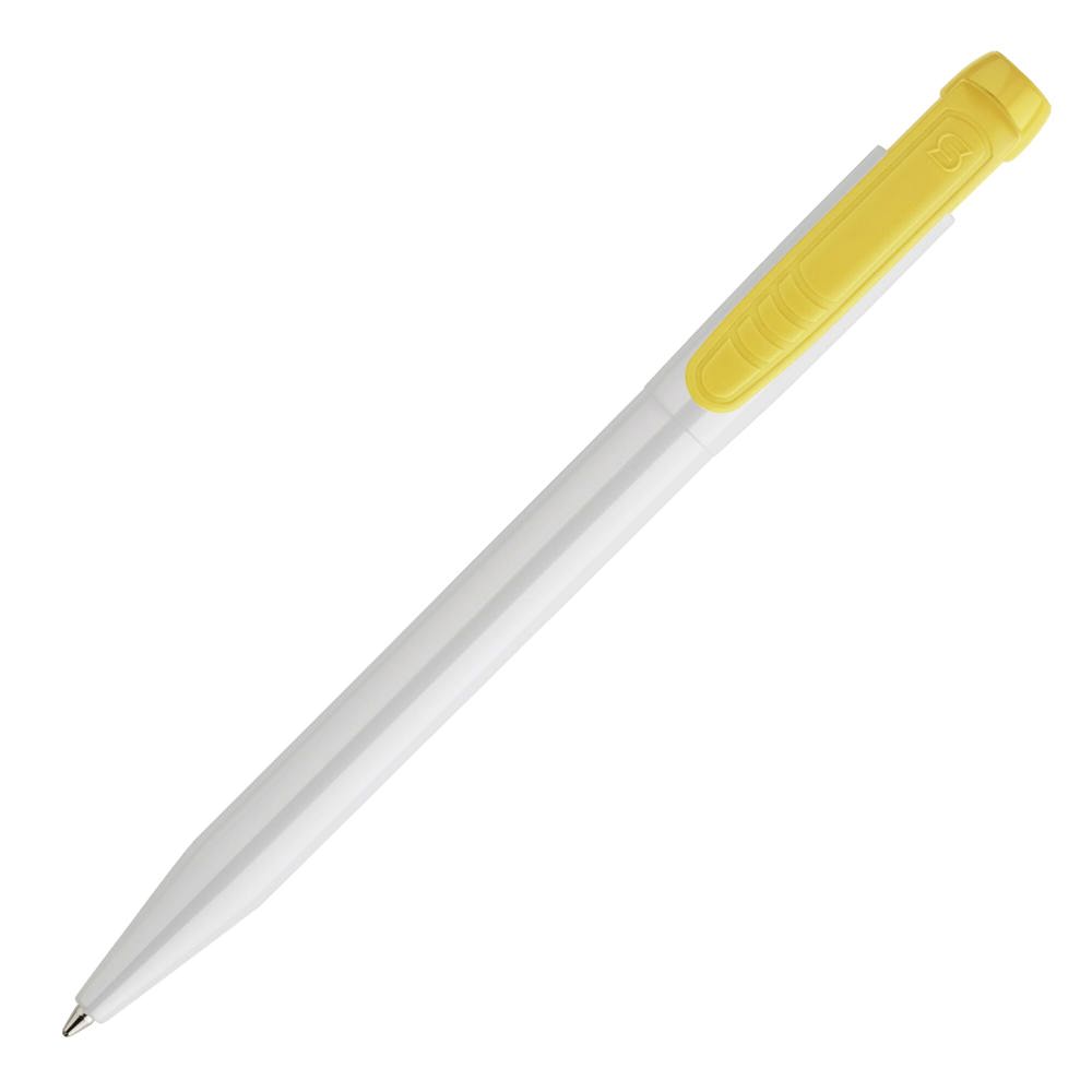 Balpen Pier hardcolour - Wit / Geel