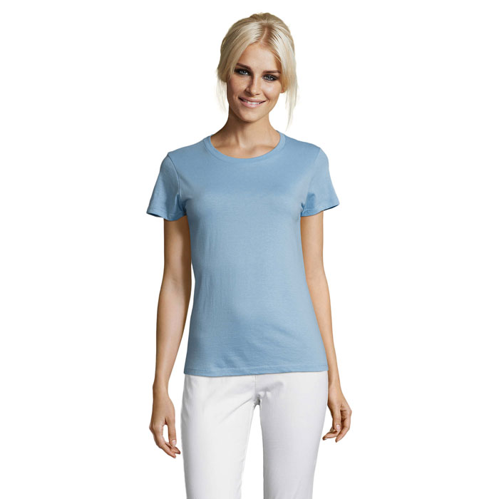REGENT WOMEN - REGENT dames t-shirt 150g - Hemels Blauw