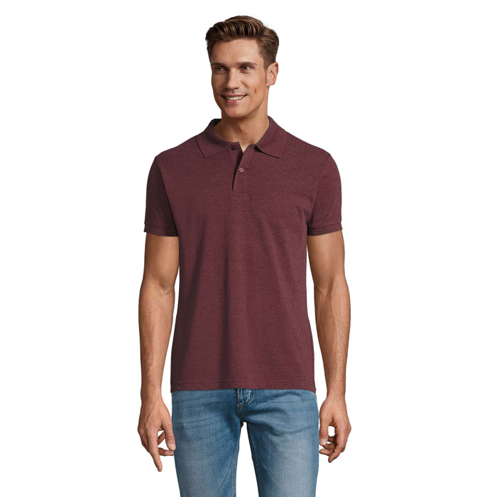 PERFECT MEN - PERFECT HEREN Polo 180g - Heather Oxblood