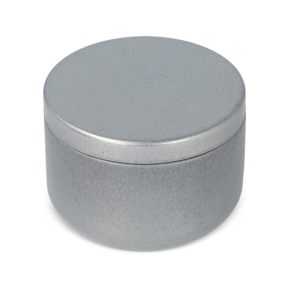 Asana plantaardige kaars in gerecycled blik - Zilver