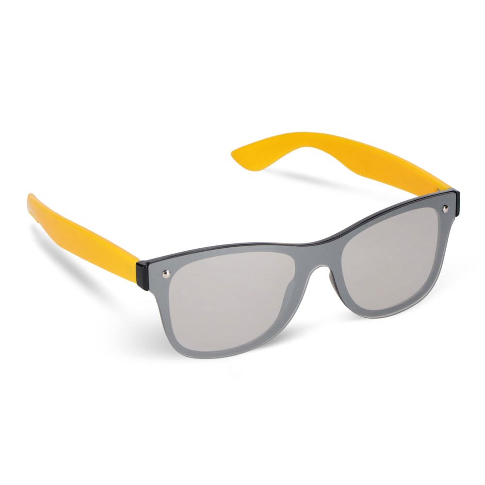 Justin R-PC zonnebril met spiegel uni-lens UV400 - Geel
