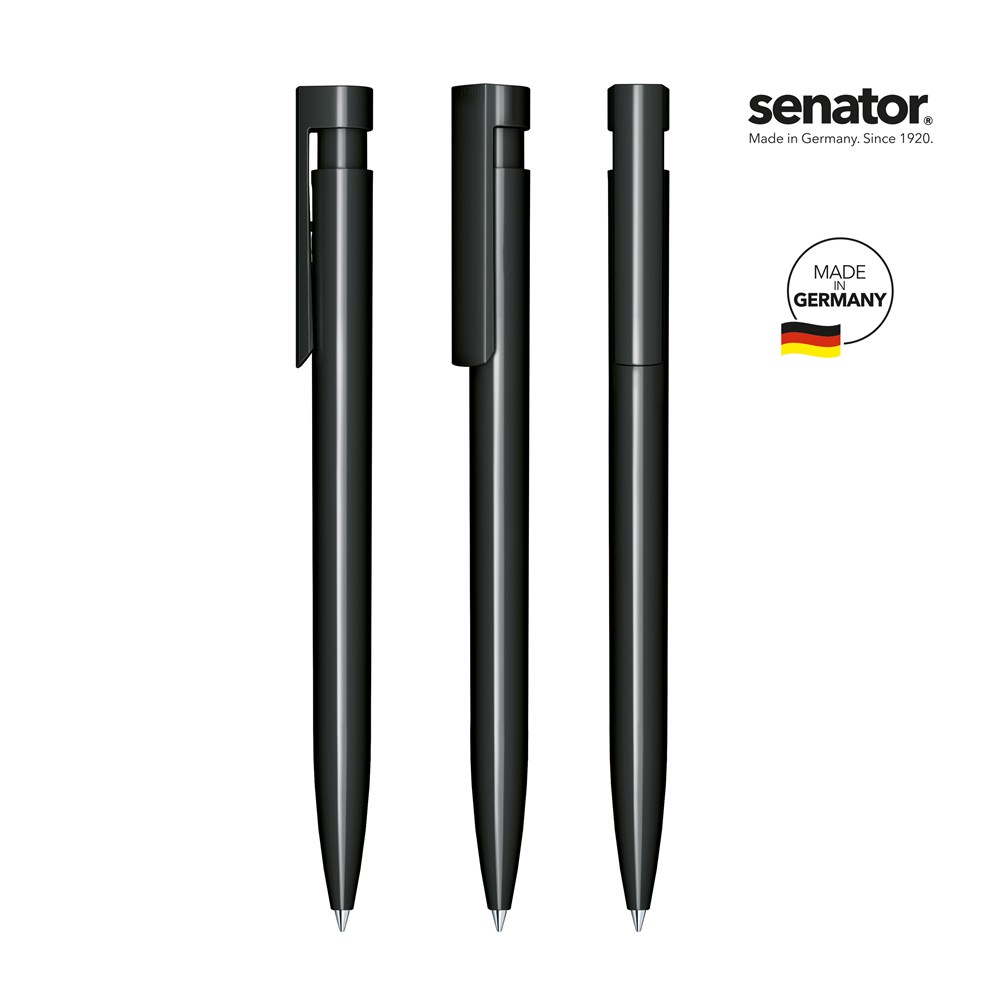 senator® Liberty Polished retractable pen - Zwart