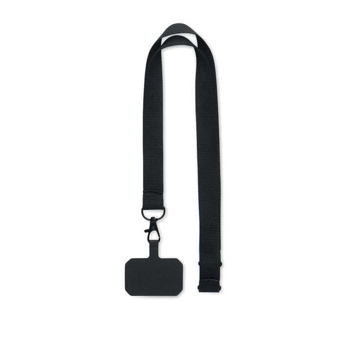 AMESTE - Lanyard telefoonhouder - zwart