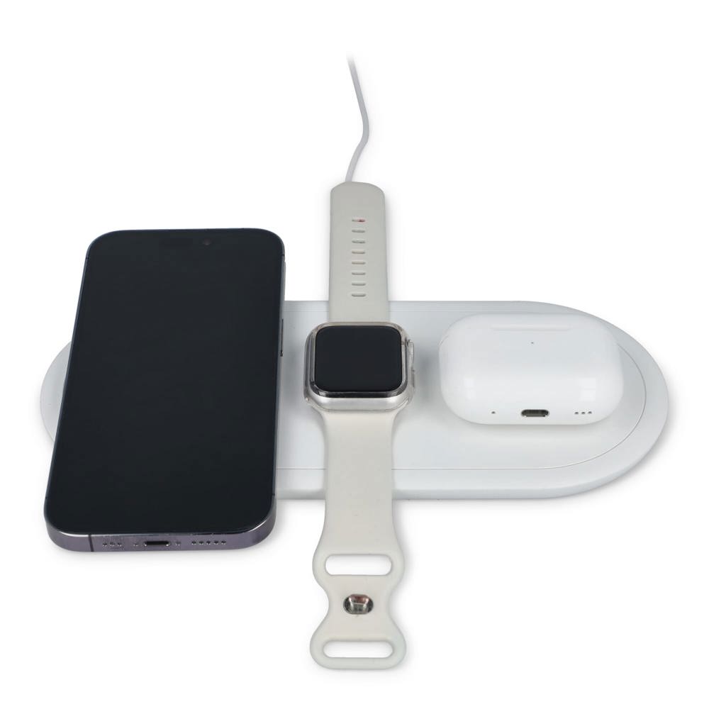 3-in-1 Draadloze Oplader 15 W, Smartphone / Apple Watch / AirPod