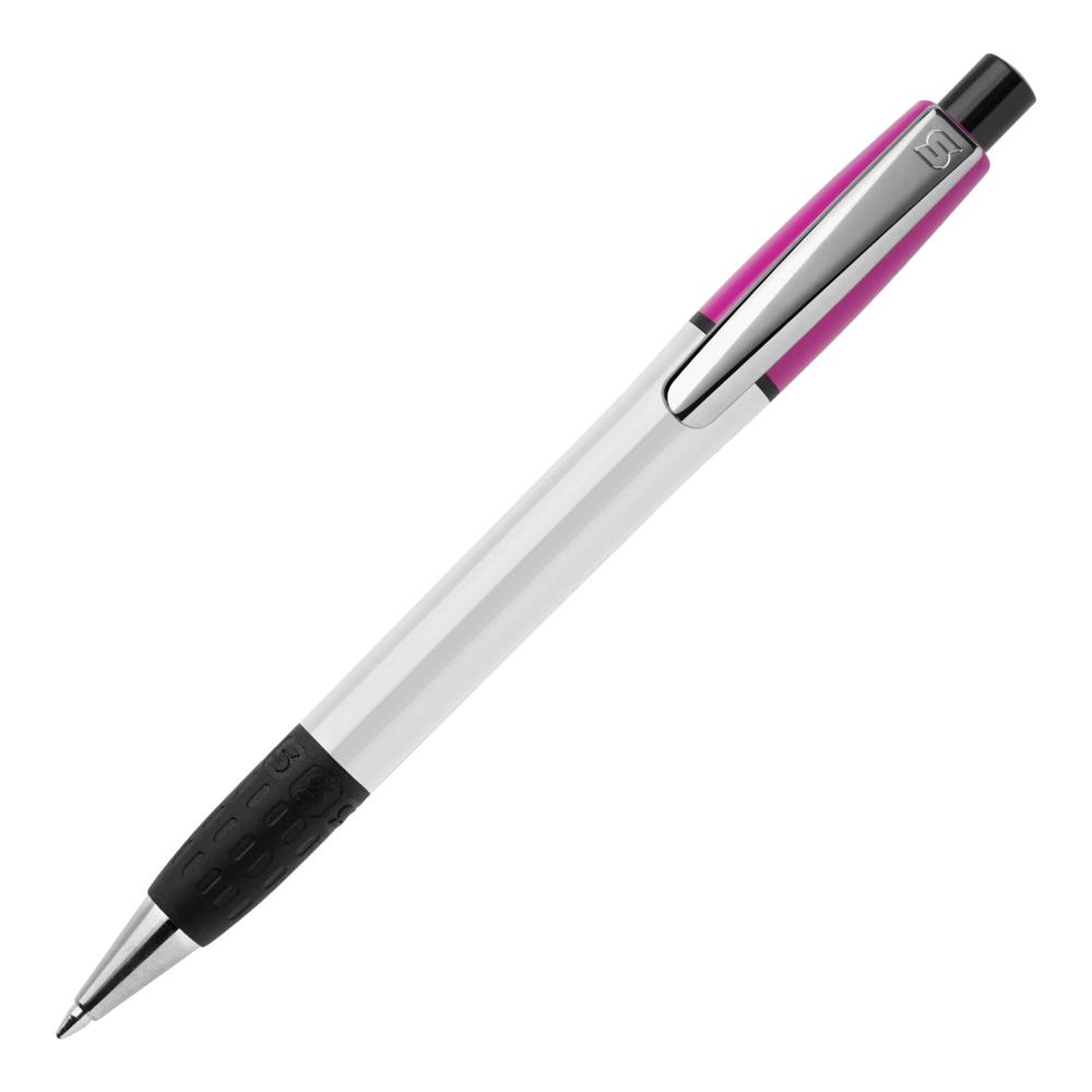 Balpen Semyr Grip Colour hardcolour - Wit / Roze