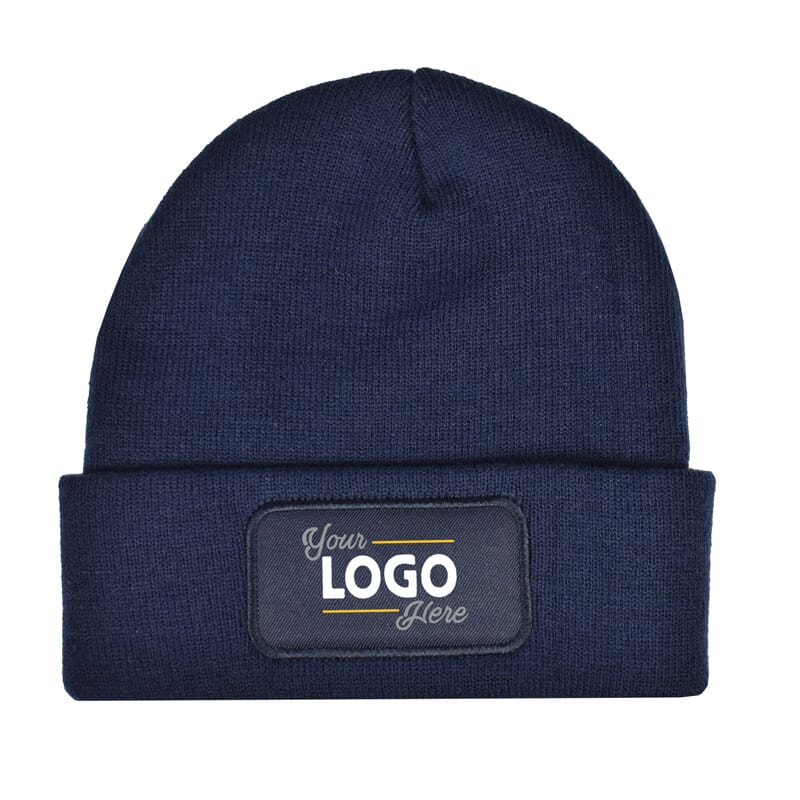 Gebreide muts met label 100% rPET