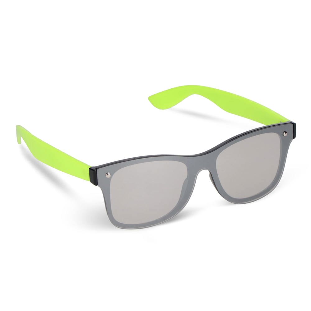 Justin R-PC zonnebril met spiegel uni-lens UV400 - Lichtgroen