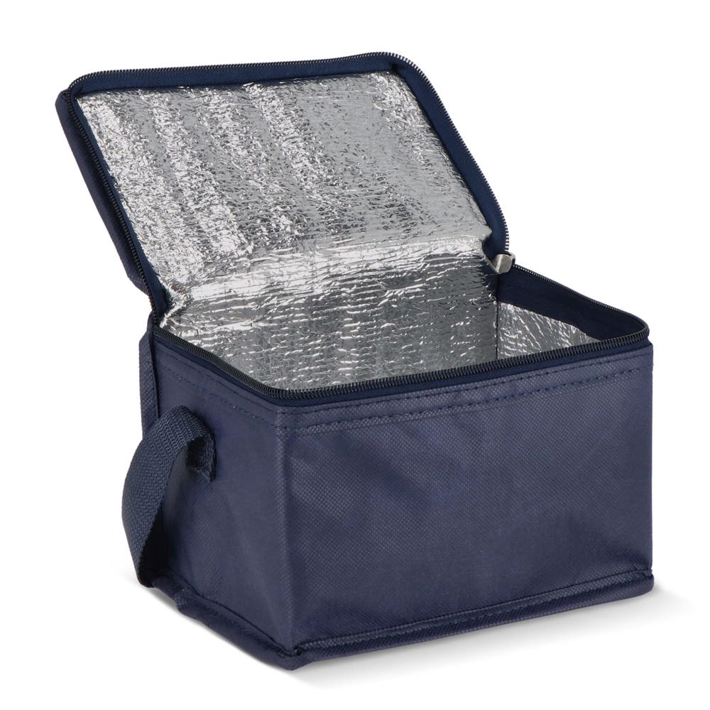 R-PET koeltas voor 6 blikjes, non-woven, 20 x 13 x 12,5 cm, 75 g/m²