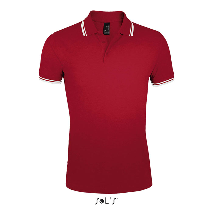 PASADENA MEN - PASADENA HEREN POLO 200 - Rood/Wit